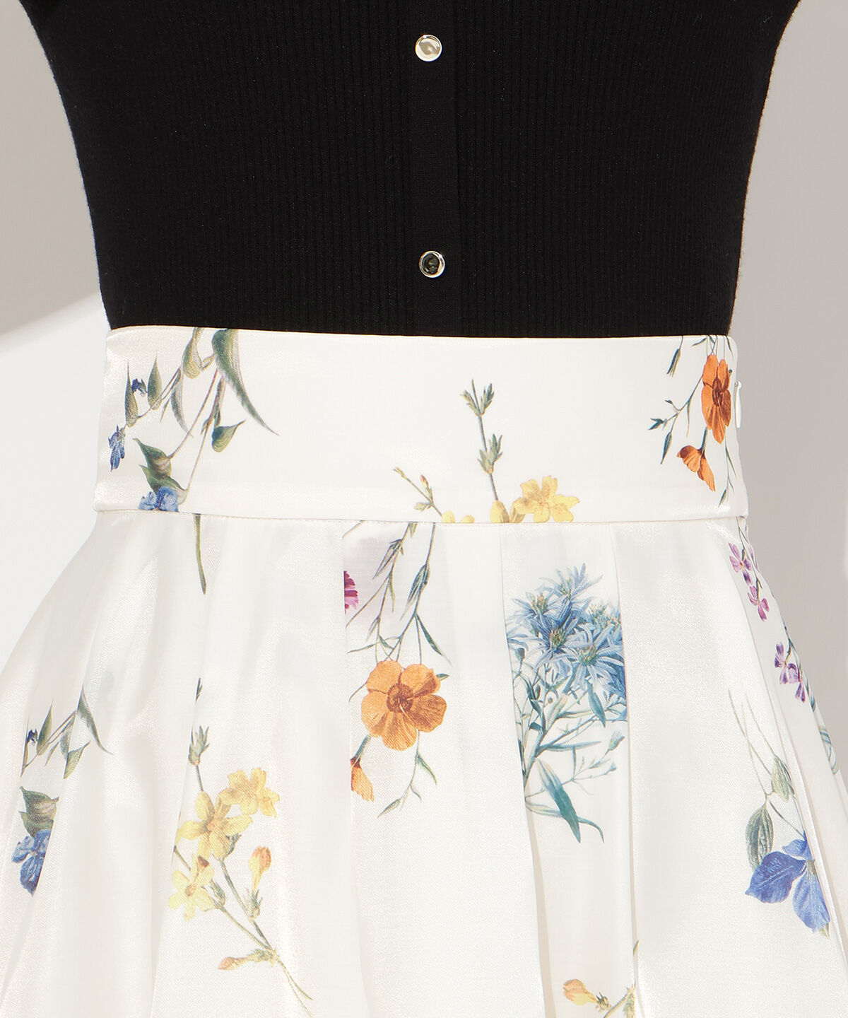 WILLSELECTION「ボタニカルフラワーシアータックスカート」|フレア|