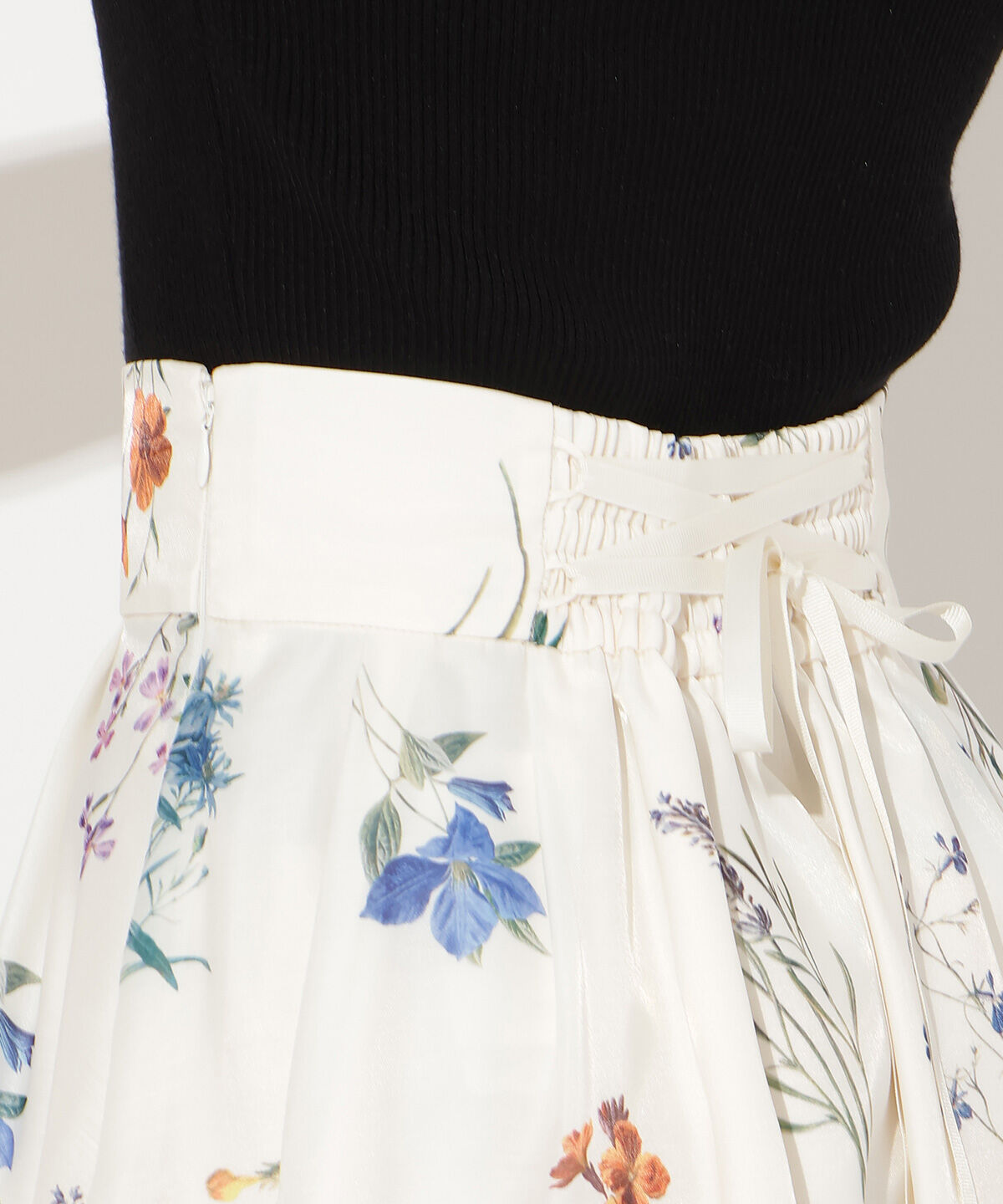 WILLSELECTION「ボタニカルフラワーシアータックスカート」|フレア|