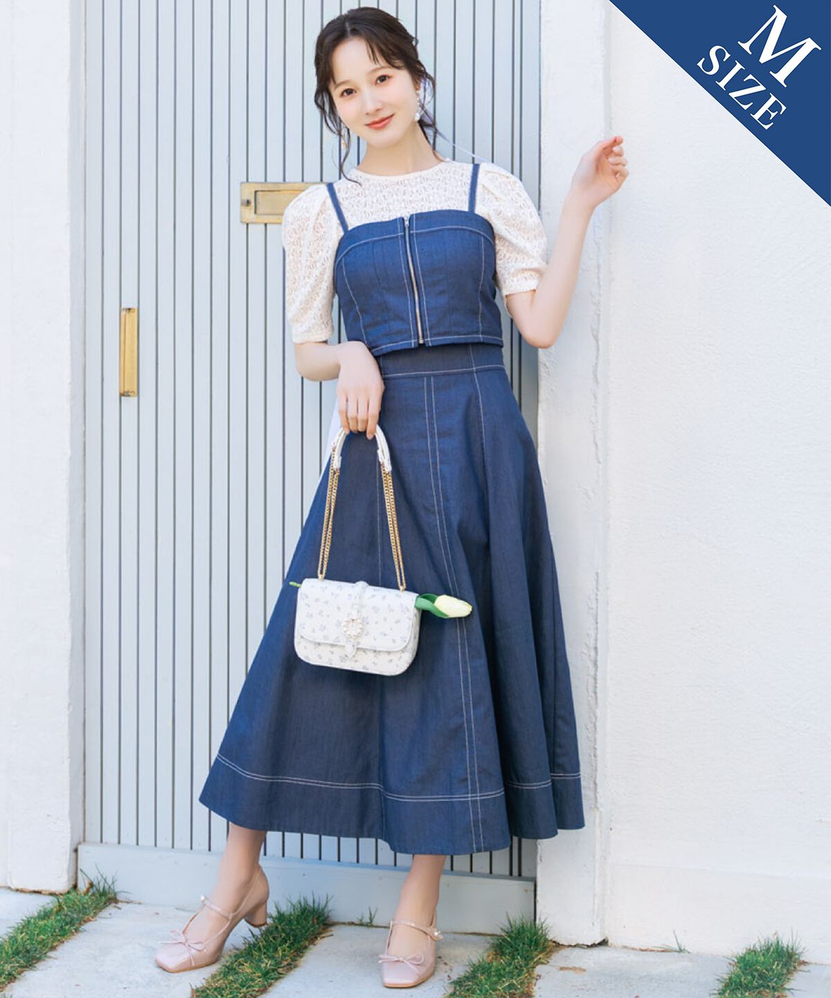 WILLSELECTION「ライトデニムフレアスカート」|スカート|