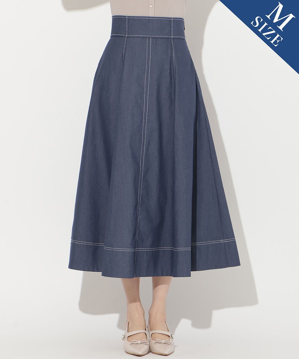 WILLSELECTION「ライトデニムフレアスカート」|スカート|