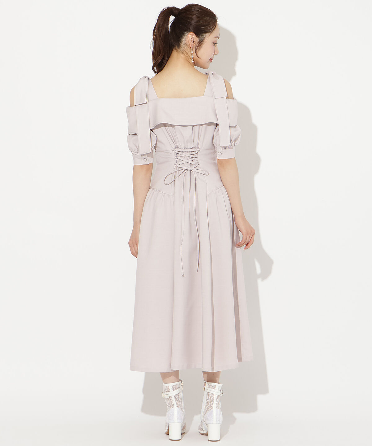 WILLSELECTION「リボンオフショルワンピース」|ワンピース|