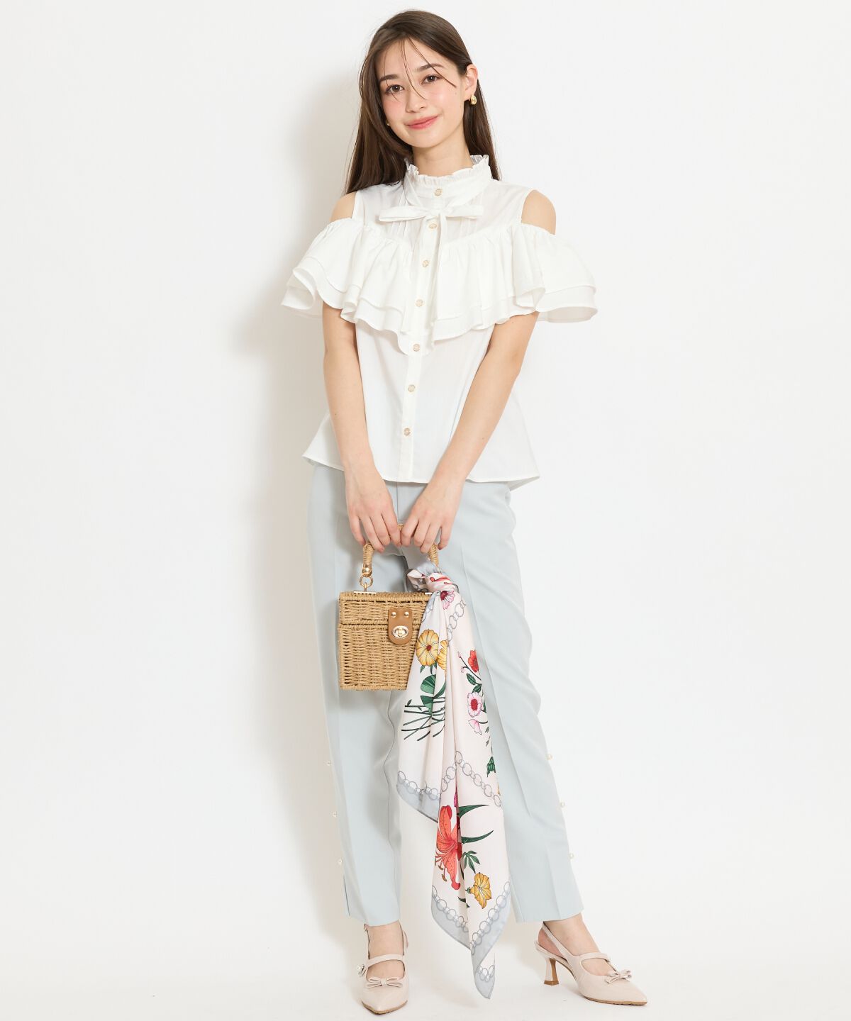 WILLSELECTION「パールデザインテーパードパンツ」|その他|