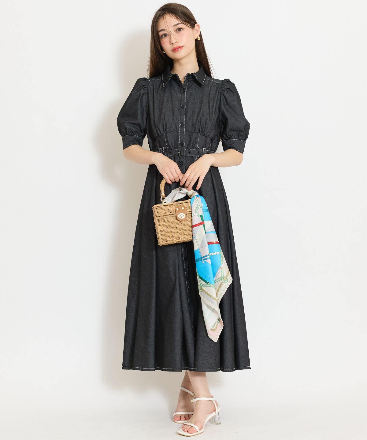 WILLSELECTION「ベルト付きタックスリーブフレアワンピース」|ワンピース|