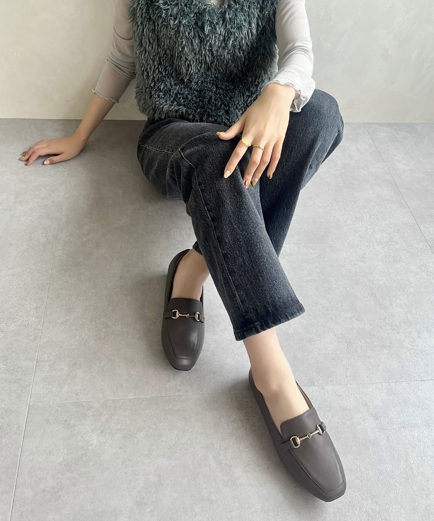 ORiental TRaffic「【跳べるパンプス/シリーズ累計１５０万足突破】スクエアトゥ ビット モチーフ  ローファー /R-3210」|パンプス|