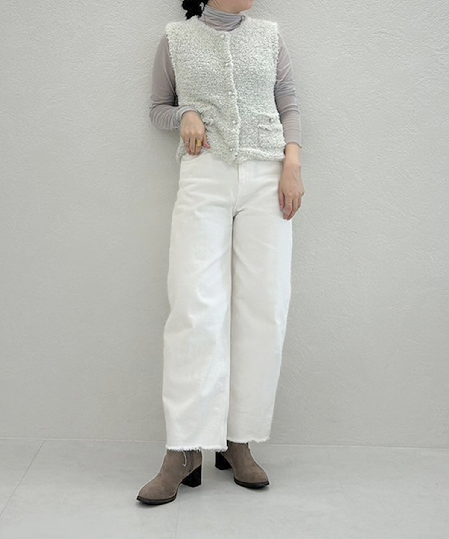 ORiental TRaffic「【 美脚 】 チャンキー ヒール ミドル ブーツ/31408 ヒール6ｃｍ 太ヒール 定番人気」|ショートブーツ|