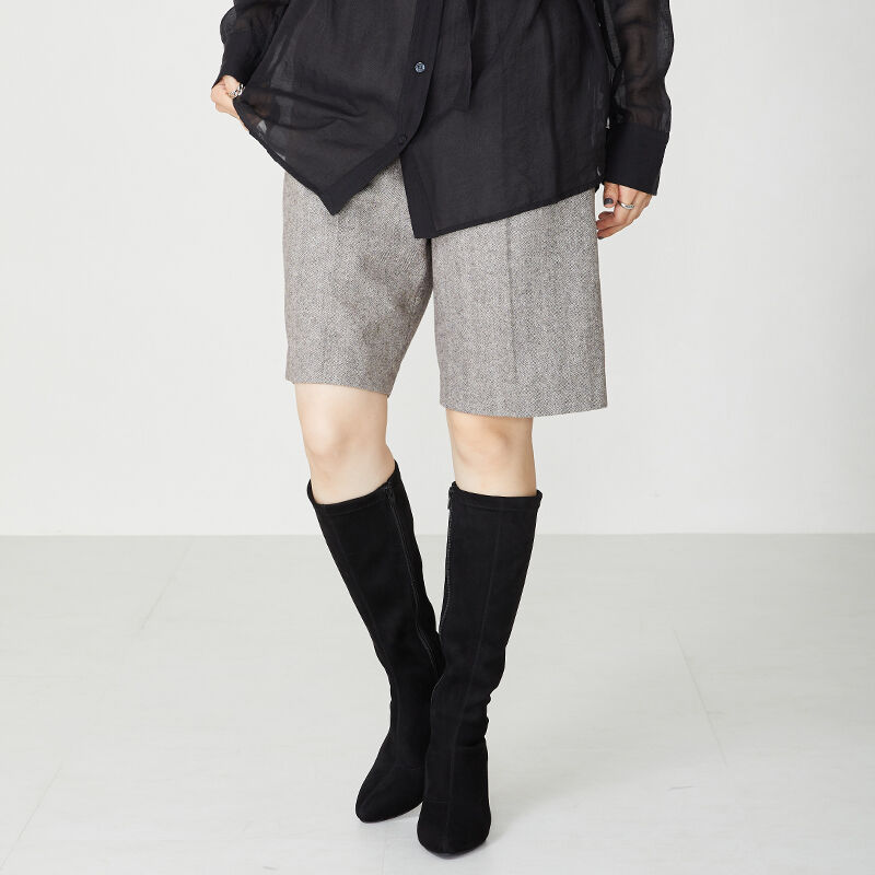 ORiental TRaffic「アーモンドトゥ ロングブーツ /31507 ストレッチ 美脚」|ロングブーツ|