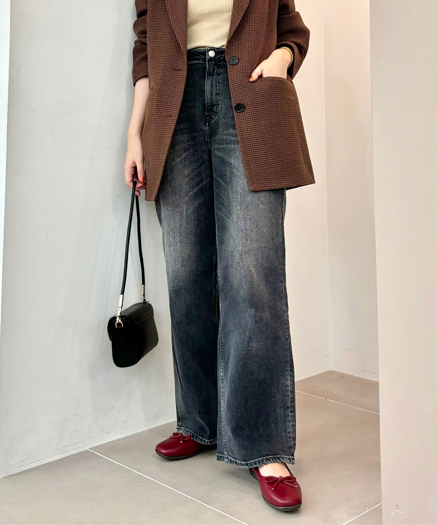 ORiental TRaffic「【WEB限定】 スクエアトゥ バレエシューズ /R-4009 フラット 軽い  厚手クッション」|パンプス|