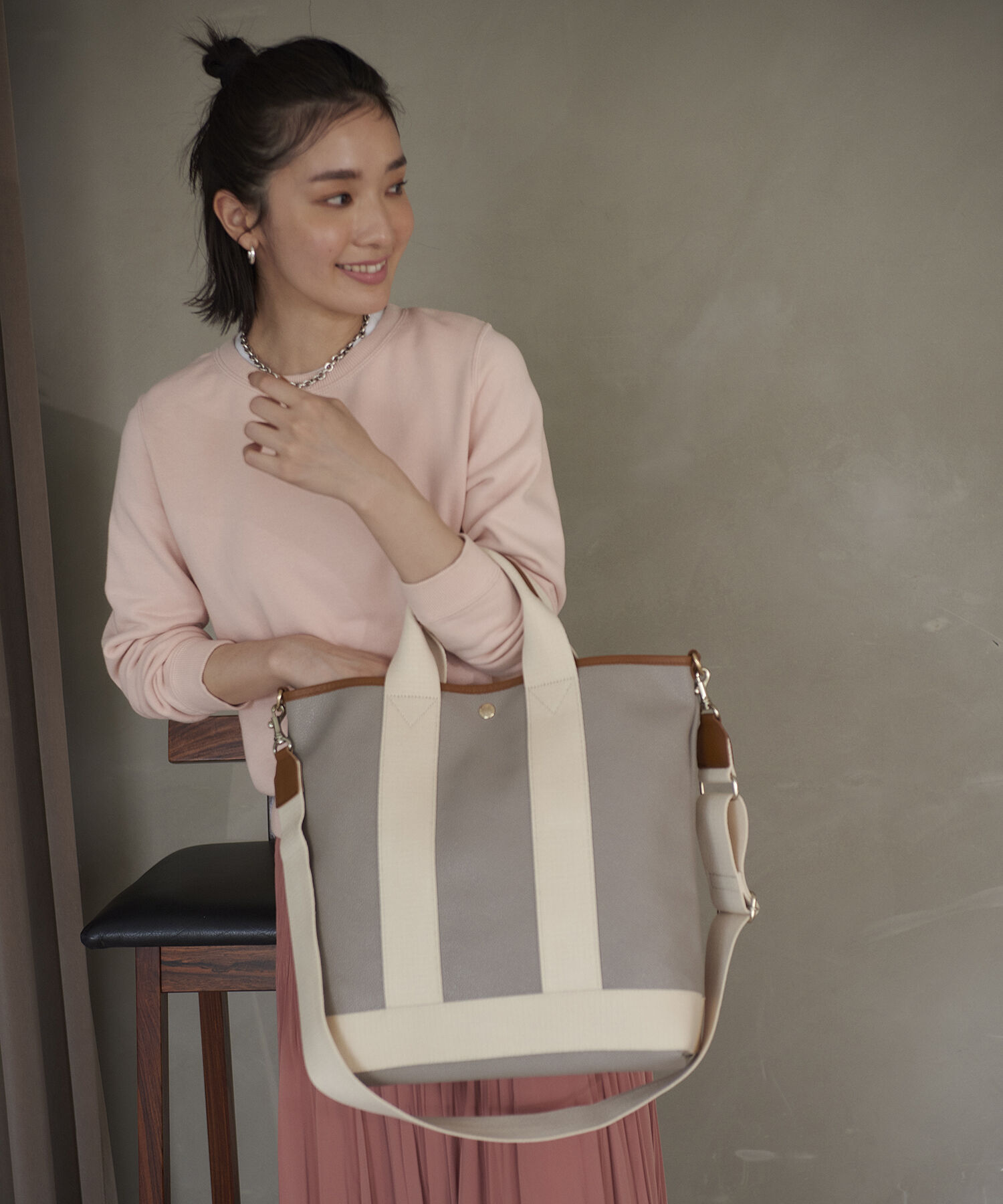 TOPKAPI BREATH「スコッチグレイン ネオレザー 縦型 A4 トート バッグ ショルダー付き L」|ショルダー・メッセンジャー|