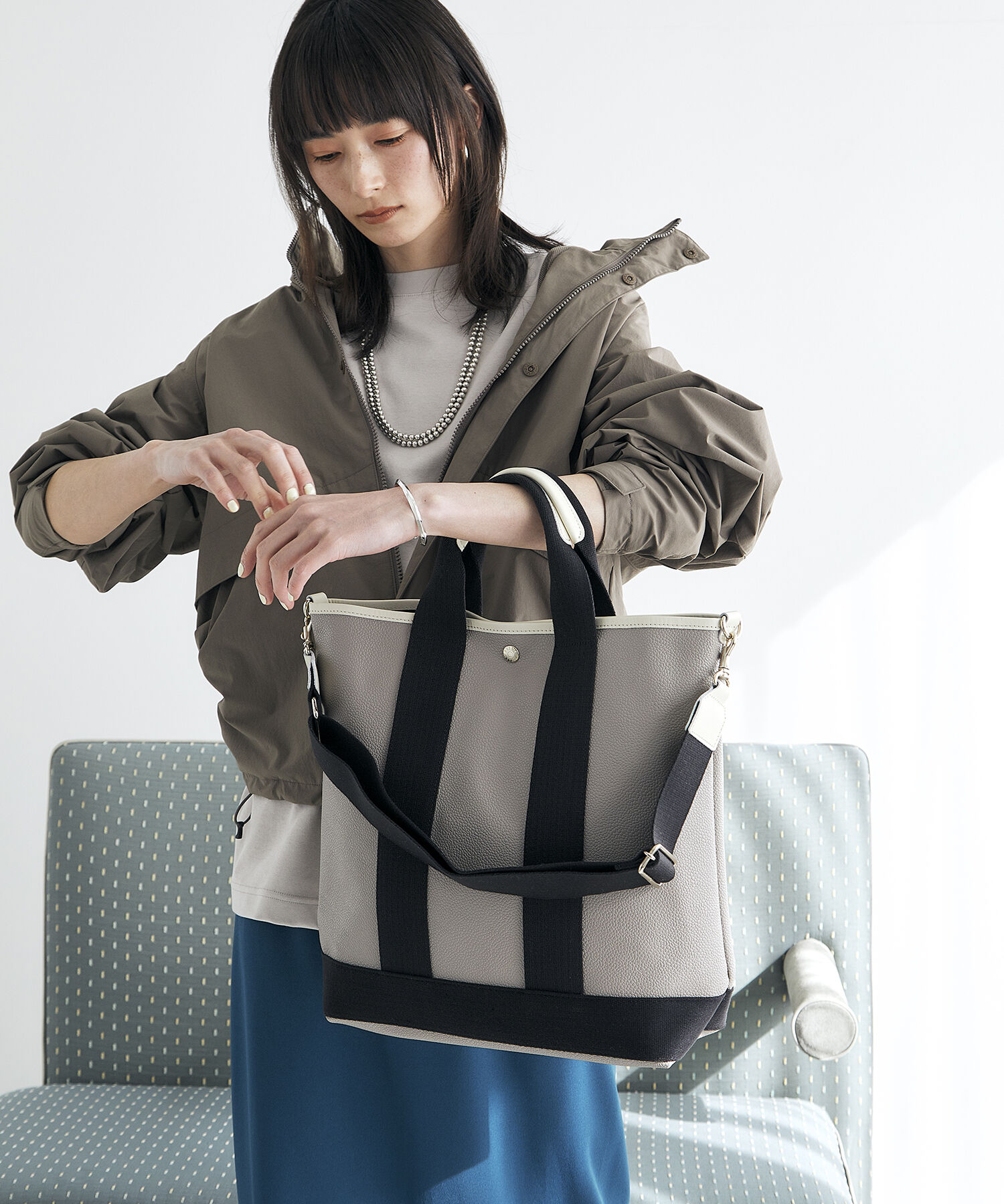 TOPKAPI BREATH「スコッチグレイン ネオレザー 縦型 A4 トート バッグ ショルダー付き L」|ショルダー・メッセンジャー|