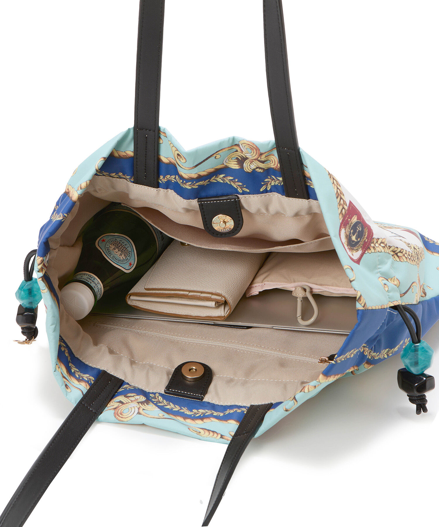 TOPKAPI TREASURE「【TREASURE TOPKAPI】マイルドサテン スカーフ柄 巾着 トート バッグ 」|トートバッグ|