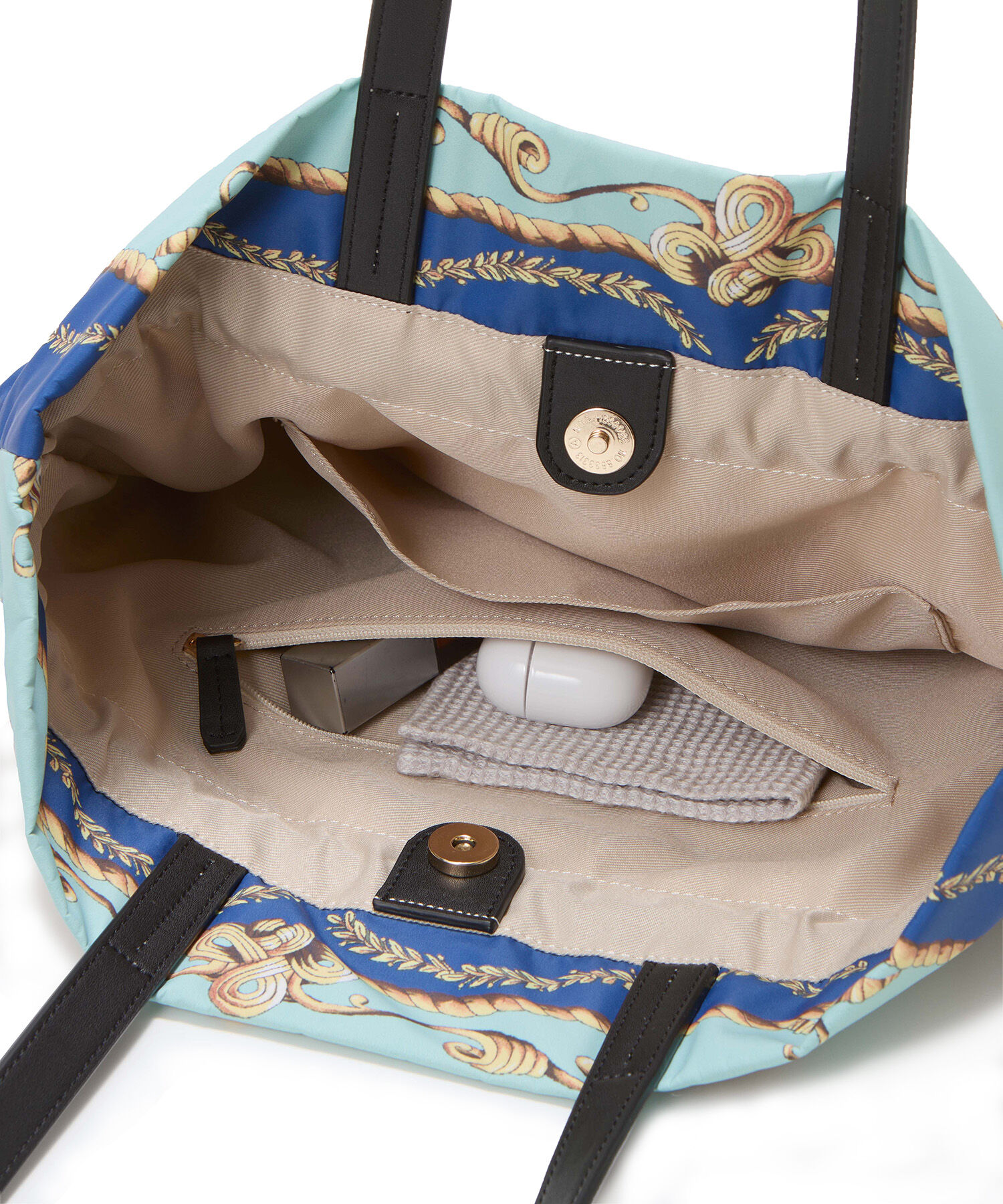 TOPKAPI TREASURE「【TREASURE TOPKAPI】マイルドサテン スカーフ柄 巾着 トート バッグ 」|トートバッグ|