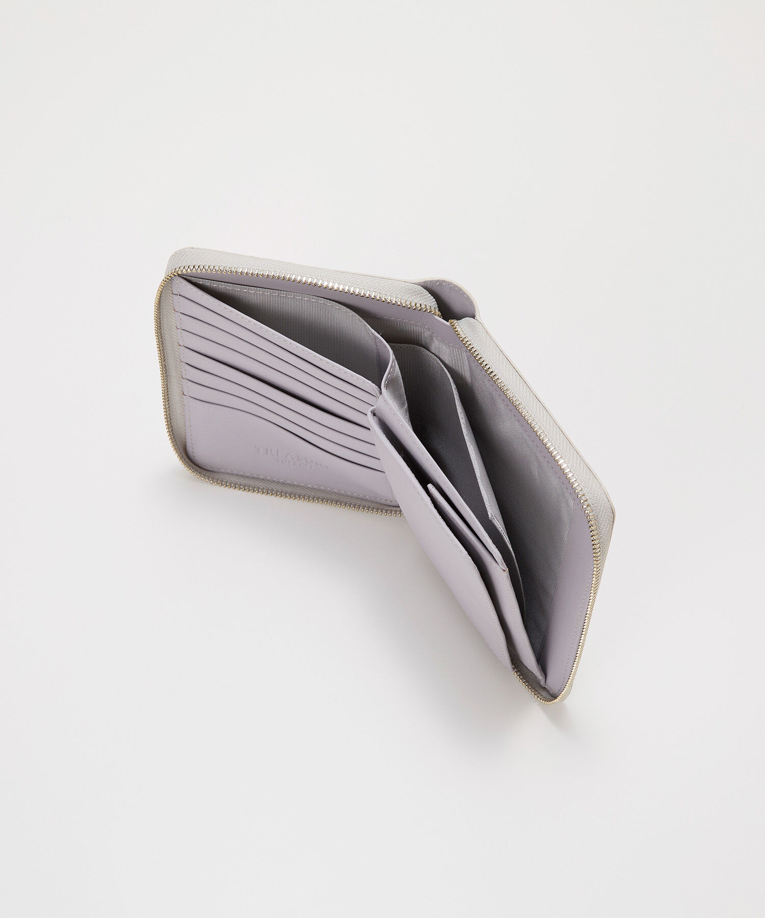 TOPKAPI BREATH「【TREASURE TOPKAPI】ウォッシュド レザー メタリック ラウンドファスナー 二つ折り財布/パスポート対応」|財布|