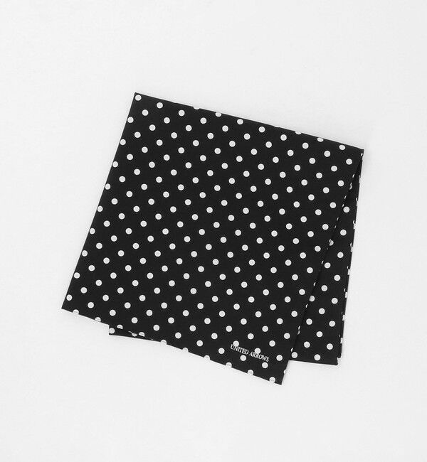 UNITED ARROWS「コットン ドット ハンカチ」|ハンカチ|BLACK