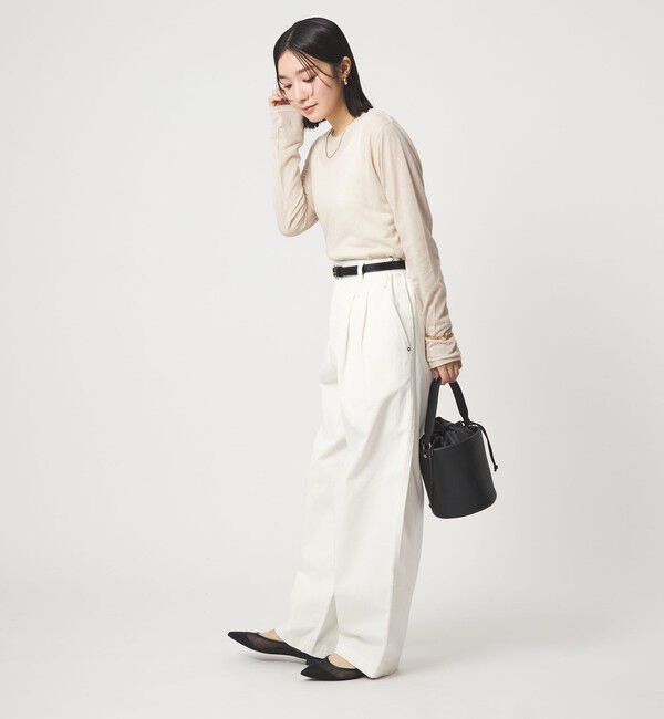 UNITED ARROWS green label relaxing「【WEB限定】＜at ease＞シアー テンジク ロングスリーブ カットソー」|Tシャツ・カットソー|