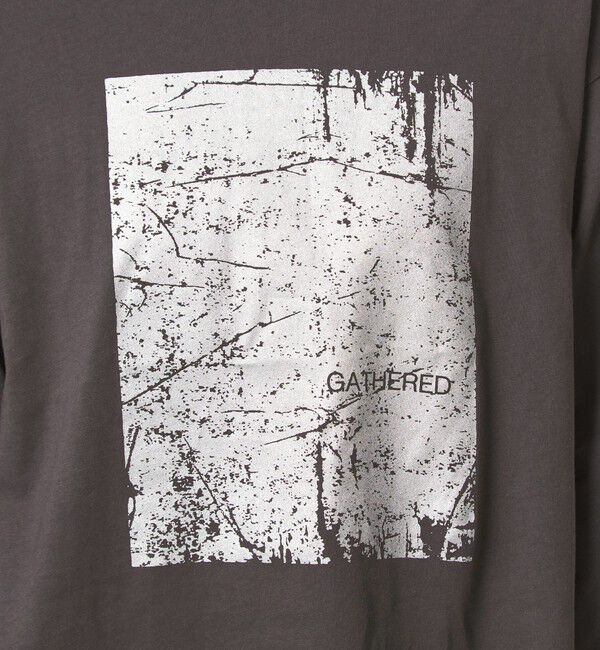 UNITED ARROWS green label relaxing「【WEB限定】＜at ease＞メタリックプリント ロングスリーブ カットソー」|Tシャツ・カットソー|