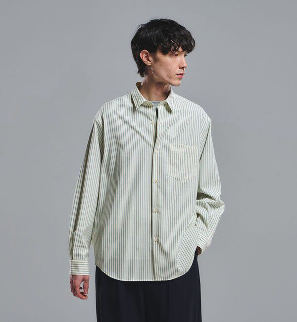 UNITED ARROWS green label relaxing「ウォッシャブル トロ パターン ジャストルーズ シャツ -ストレッチ-」|シャツ・ブラウス|