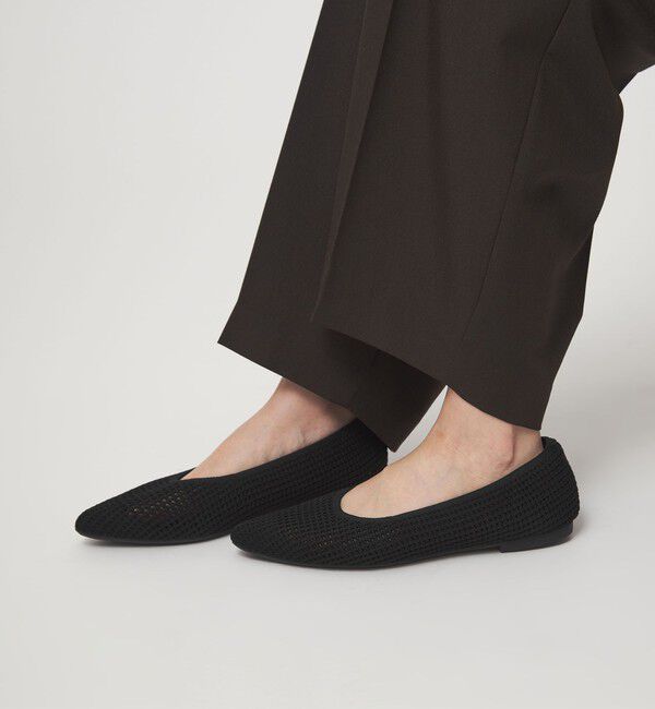 UNITED ARROWS green label relaxing「ウェルネスシアー ポインテッド フラットシューズ / ニットシューズ」|ローファー|