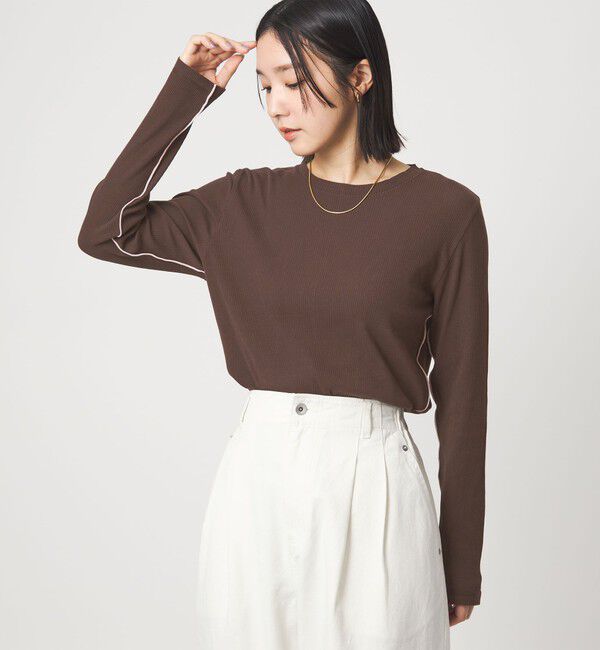 UNITED ARROWS green label relaxing「【WEB限定】＜at ease＞シアーテレコ ロングスリーブ カットソー」|Tシャツ・カットソー|