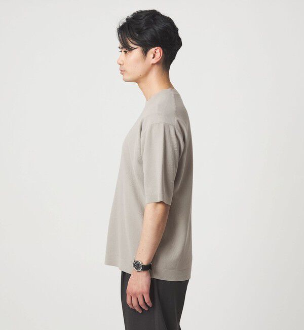 UNITED ARROWS green label relaxing「コットンナイロン リンクス クルーネック ショートスリーブ ニット -ウォッシャブル-」|ニット・セーター|