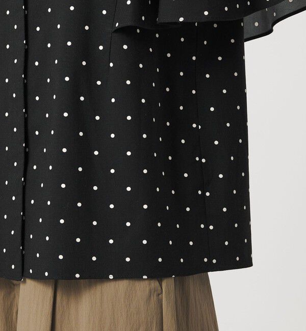 BEAUTY&YOUTH UNITED ARROWS「【WEB限定】ドット フリルスリーブブラウス ウォッシャブル」|シャツ・ブラウス|