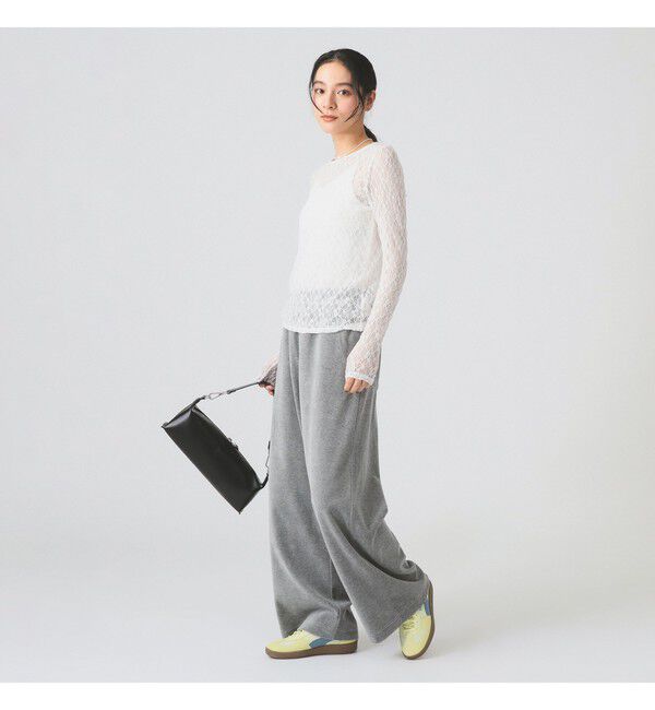 Ray BEAMS 「ベロア ワイド スウェット パンツ」|その他|