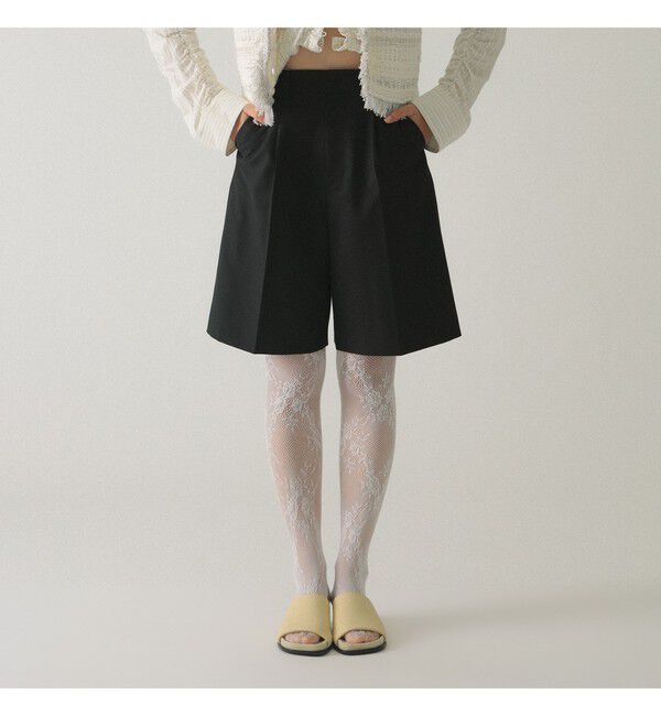 Ray BEAMS 「1タック ハーフパンツ」|その他|BLACK