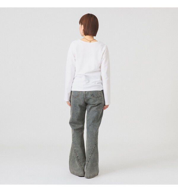 Ray BEAMS 「ショルダー オープン ロングスリーブ Tシャツ」|Tシャツ・カットソー|