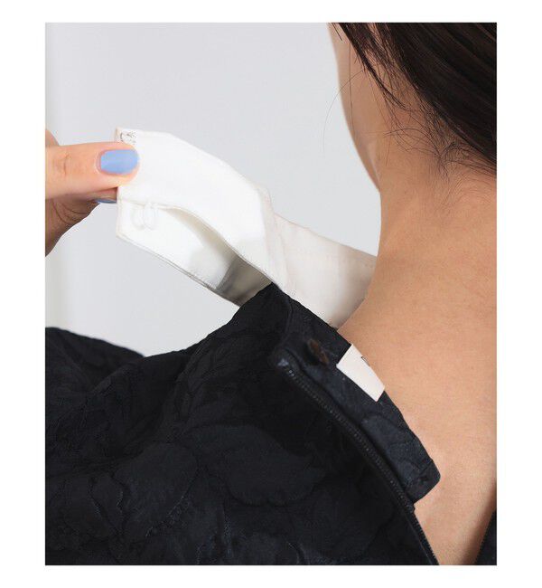 Demi-Luxe BEAMS 「フクレ織り アタッチドカラー ブラウス＊」|シャツ・ブラウス|