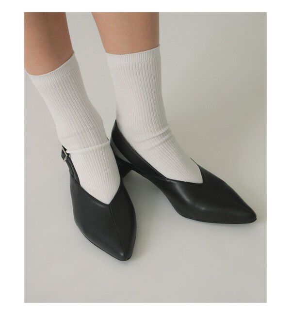 Ray BEAMS 「2ベルト ミュール」|パンプス|BLACK