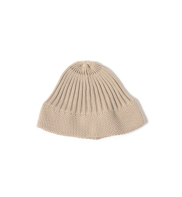 BEAMS「コットン リブ ワッチキャップ」|キャップ・キャスケット|BEIGE