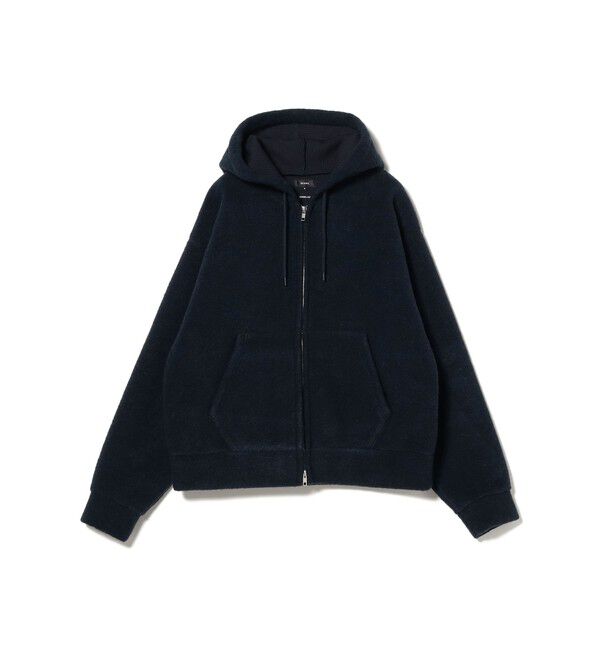 BEAMS「ワイドショートフィット スライバー フルジップ フーディ」|ブルゾン・スタジャン|