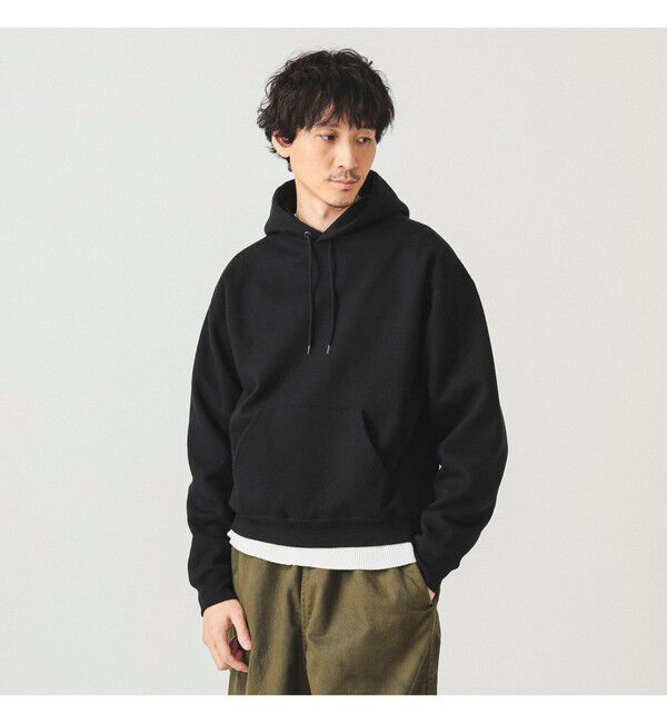 BEAMS「ワイドショートフィット ウィンドストップ スウェットフーディー」|スウェット・ジャージ|