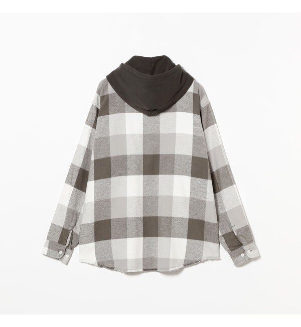 BEAMS「フード チェック ネルシャツ」|シャツ・ブラウス|