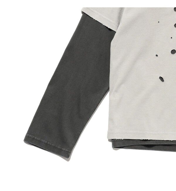 BEAMS「レイヤード ダメージ Tシャツ」|Tシャツ・カットソー|