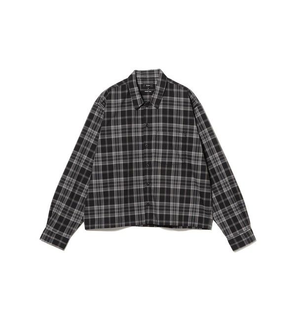 BEAMS「ショートレングス チェックシャツ 【ワイドショートフィット】」|シャツ・ブラウス|