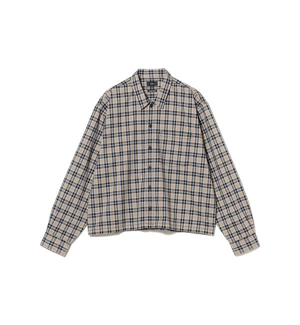 BEAMS「ショートレングス チェックシャツ 【ワイドショートフィット】」|シャツ・ブラウス|BEIGE_CK