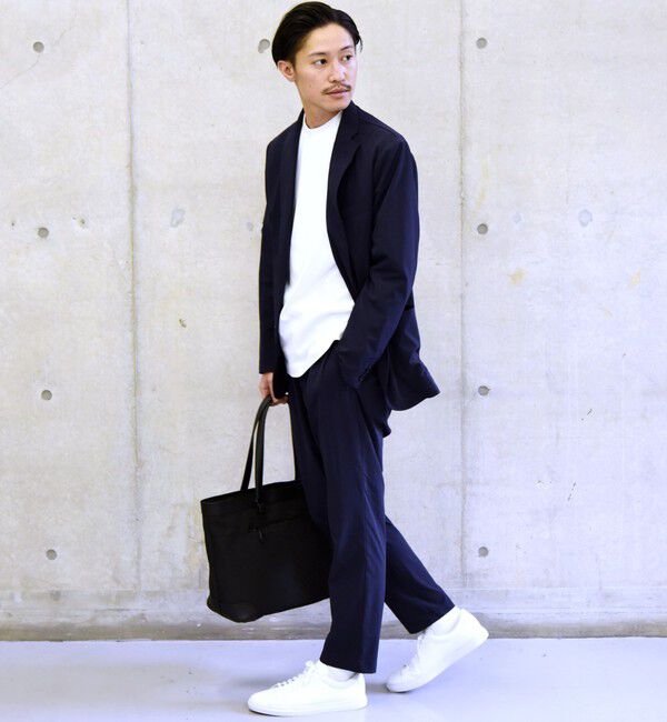 SHIPS「SHIPS: シュリンクレザー &times; ファブリック コンビ トートバッグ」|トートバッグ|