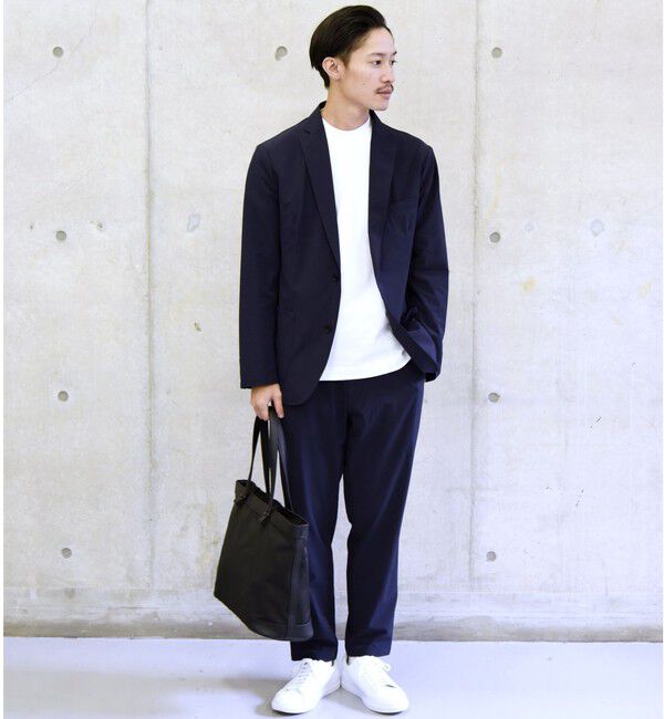 SHIPS「SHIPS: シュリンクレザー &times; ファブリック コンビ トートバッグ」|トートバッグ|