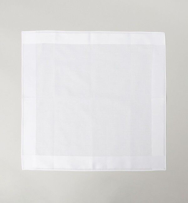 SHIPS「GRAZIINA:ホワイト 無地 ポケットチーフ」|ハンカチ|ホワイト