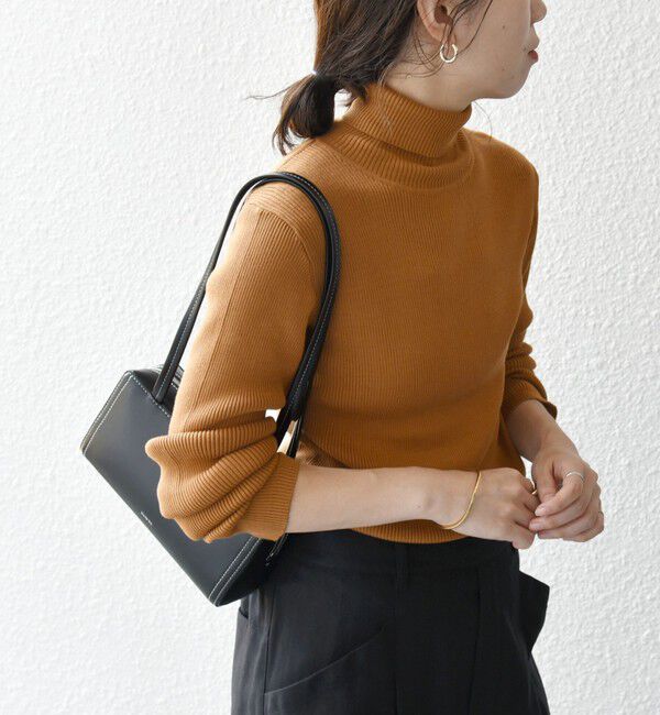 SHIPS any「SHIPS any:〈手洗い可能〉デリケート リブ タートルネック ニット プルオーバー」|ニット・セーター|キャメル