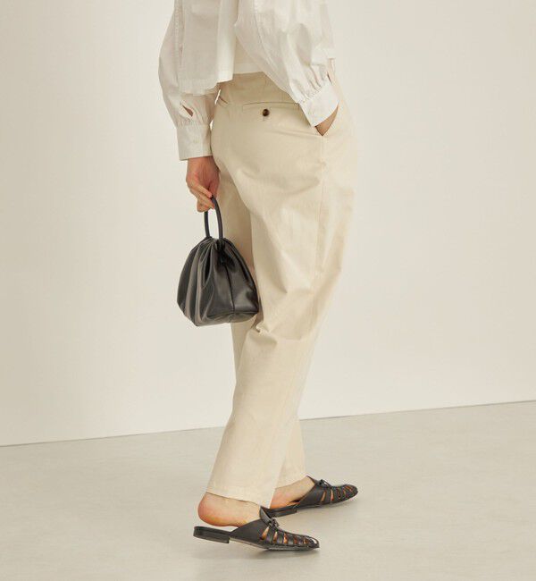 SHIPS for women「〈手洗い可能〉綿 ギャバ マーベルト タック パンツ◇」|その他|