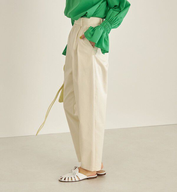 SHIPS for women「〈手洗い可能〉綿 ギャバ マーベルト タック パンツ◇」|その他|