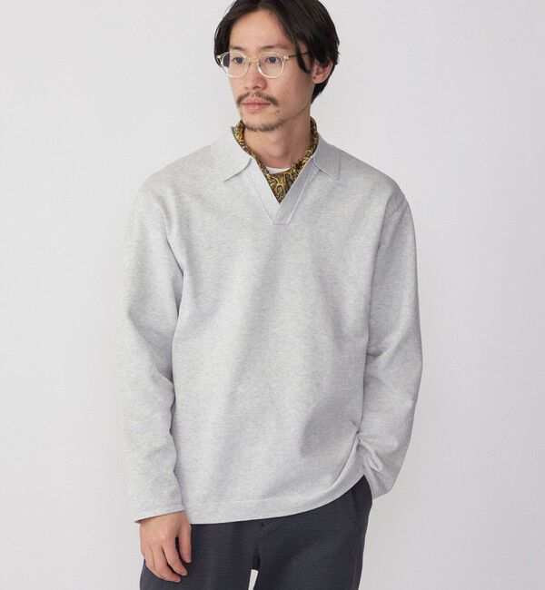 SHIPS「SHIPS:〈手洗い可能〉14ゲージ TEXBRID(R) ミラノリブ スキッパー ポロシャツ」|Tシャツ・カットソー|