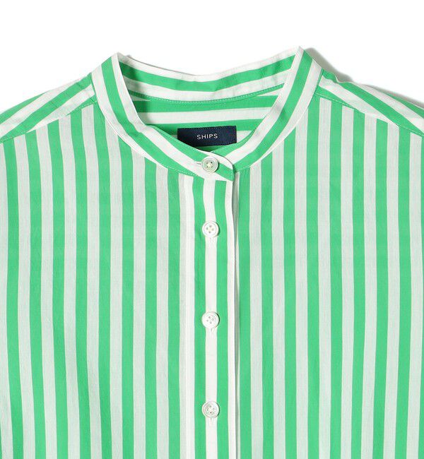 SHIPS for women「〈手洗い可能〉MANTECO カラー ストライプ ワンピース」|ワンピース|