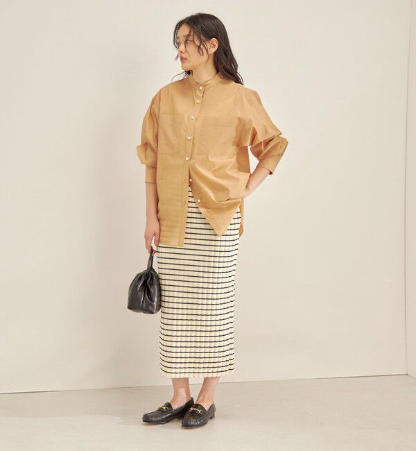 SHIPS for women「〈手洗い可能〉フェルガナ コットン ランダム リブ タイト スカート ◇」|スカート|