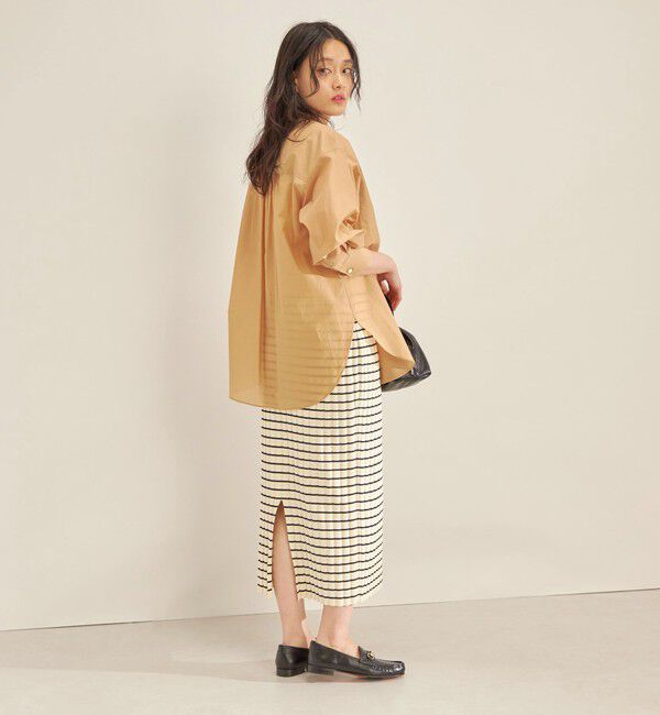 SHIPS for women「〈手洗い可能〉フェルガナ コットン ランダム リブ タイト スカート ◇」|スカート|