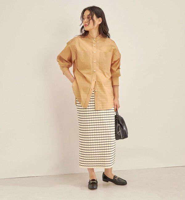 SHIPS for women「〈手洗い可能〉フェルガナ コットン ランダム リブ タイト スカート ◇」|スカート|