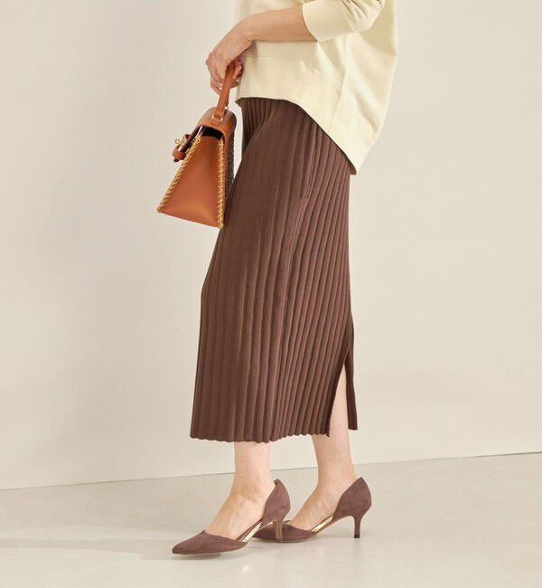 SHIPS for women「〈手洗い可能〉フェルガナ コットン ランダム リブ タイト スカート ◇」|スカート|