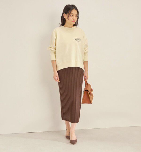 SHIPS for women「〈手洗い可能〉フェルガナ コットン ランダム リブ タイト スカート ◇」|スカート|