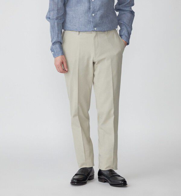SHIPS「SHIPS: 〈ウエスト調整可能〉 ジャージ ドビー パンツ」|チノ|